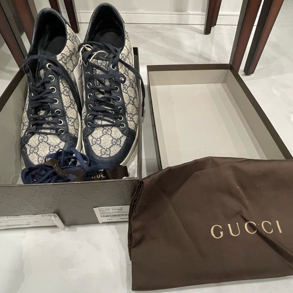 Authentic Gucci Tessuto GG Supreme Beige/Blue - Picture 8 of 9